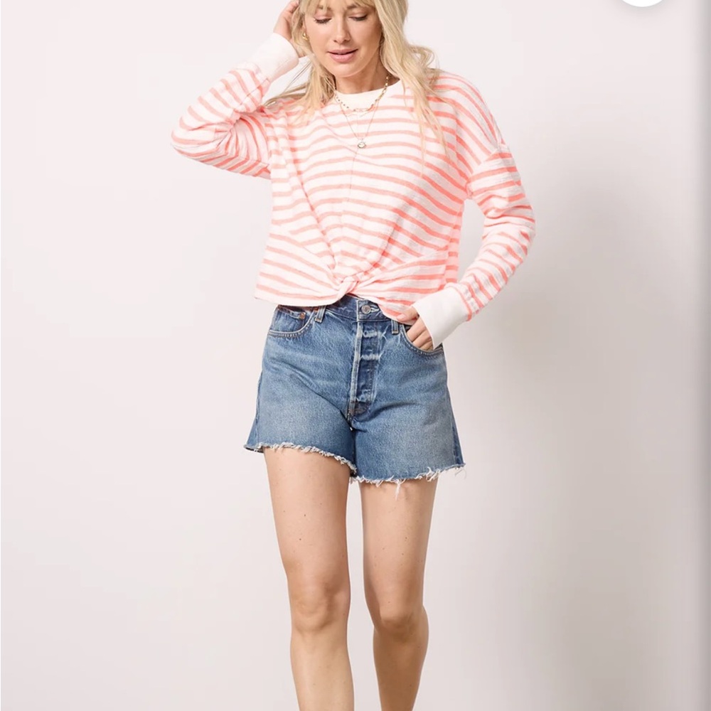 Evereve Noah stripe sweatshirt NWT